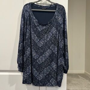 J.Jill Wearever Size 4X Jersey Knit Tunic Blouse Top Floral